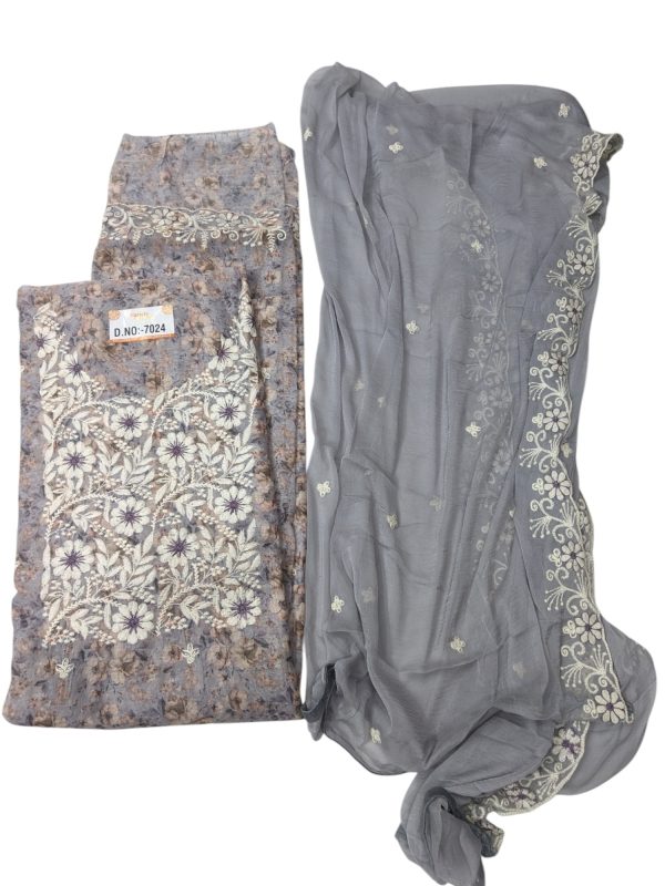 Varity 7024 Pure Georgette Unstitched three pieces for women